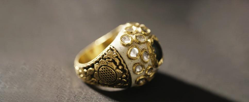 Gold Bridal Ring Design - South India Jewels