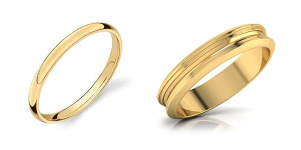 BUY COUPLE BAND RINGS ONLINE IN INDIA - WHP Jewellers